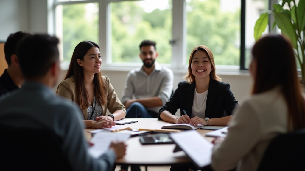 Group workshop participants discussing goals