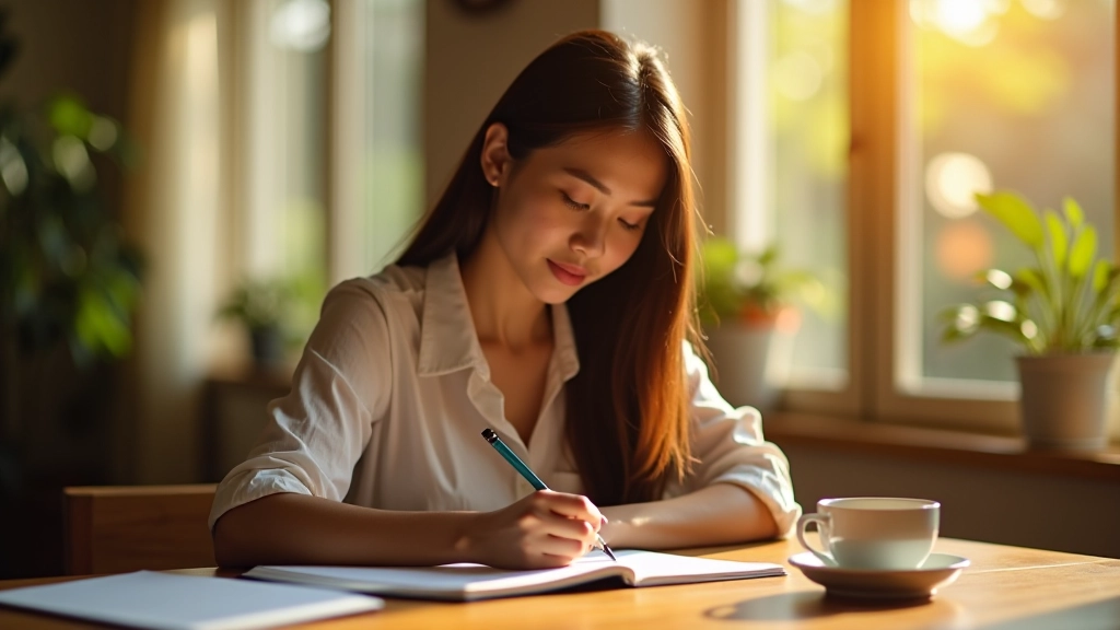 Values-first goal setting framework with journal and pen